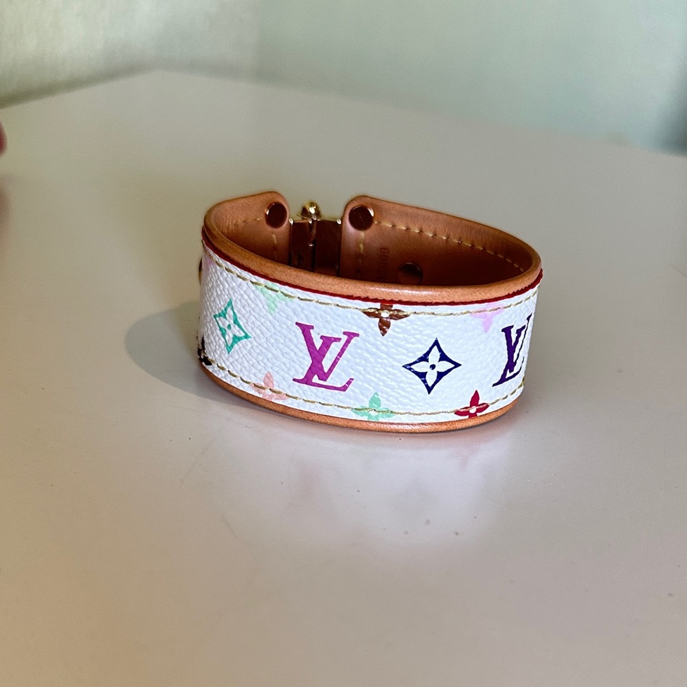 Authentic LV Bangle Bracelet White Multicolored